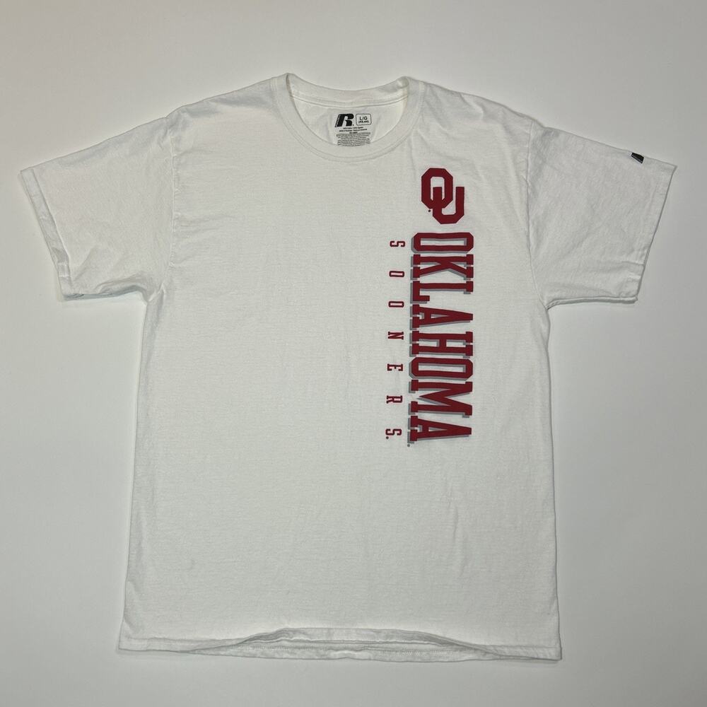 Oklahoma Sooners Shirt Mens Size Large White College Football University Tee